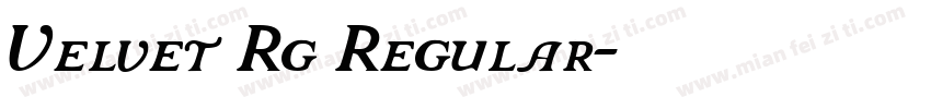 Velvet Rg Regular字体转换